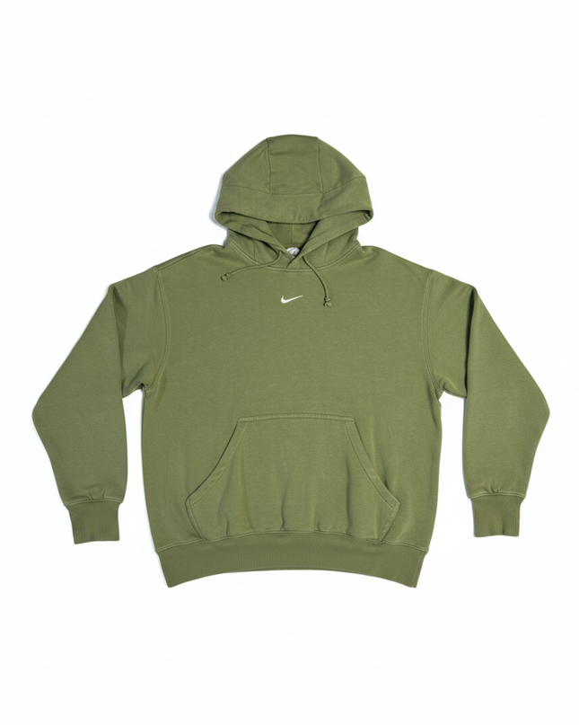 Nike Olive Green Embroidered Mini Swoosh Hoodie