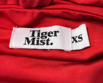 Tiger Mist Vibrant Red Square Neck Bodysuit