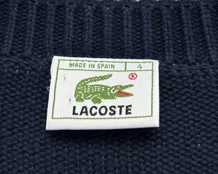 Lacoste Navy Blue Cotton Crewneck Sweater