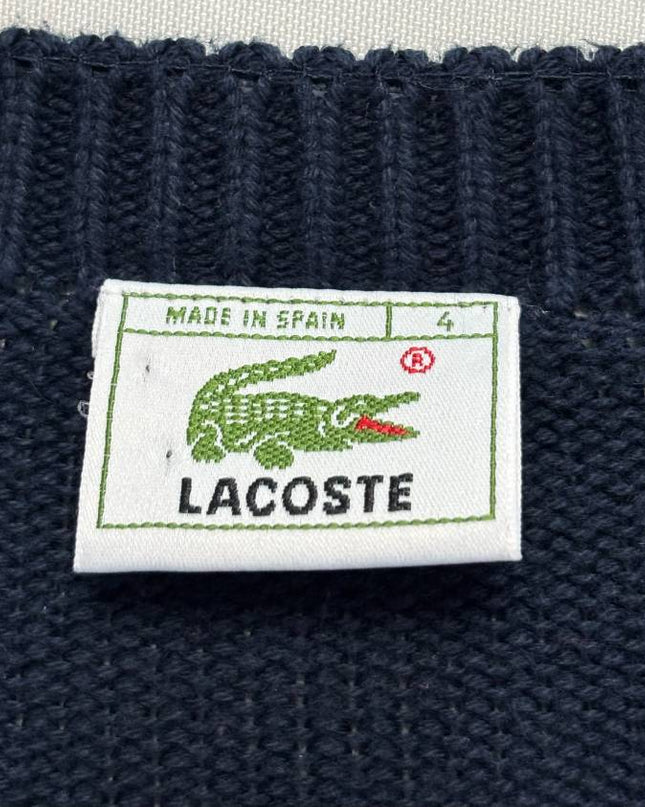 Lacoste Navy Blue Cotton Crewneck Sweater