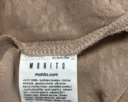 Mohito Gold Sleeveless Metallic Animal Print Wrap Dress