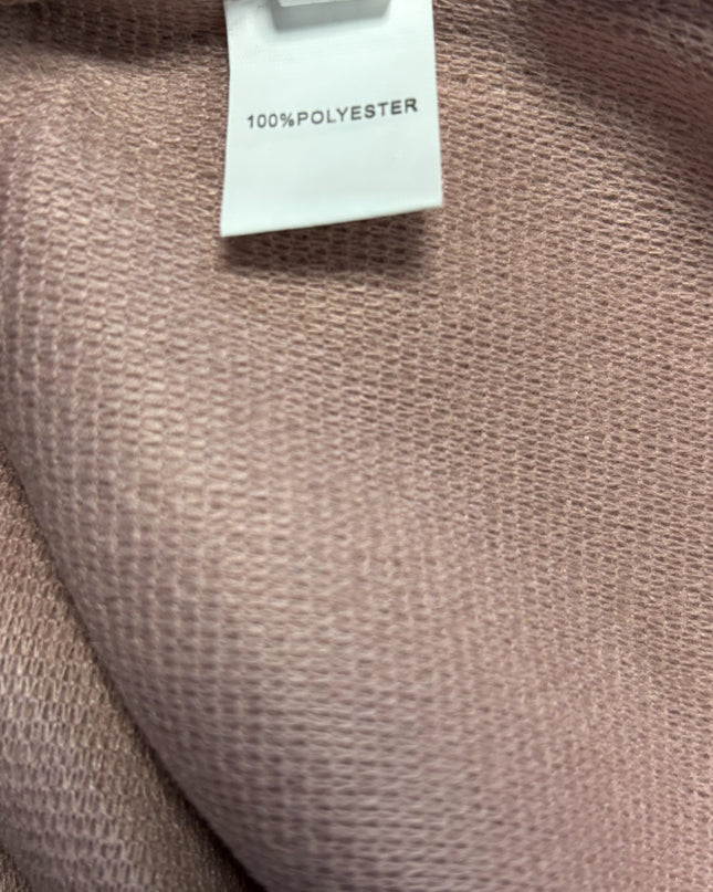 Mauve Notched Lapel Mid-Length Coat