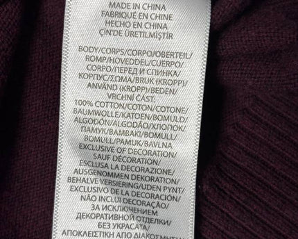 Ralph Lauren Burgundy Crewneck Cotton Sweater