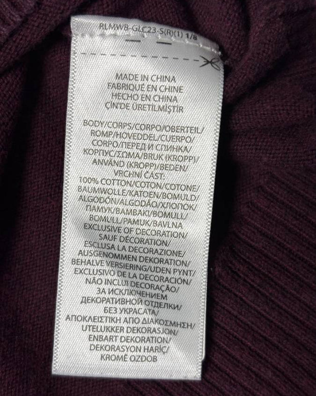 Ralph Lauren Burgundy Crewneck Cotton Sweater
