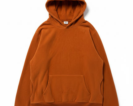 Celio Vibrant Orange Fleece Pullover Hoodie