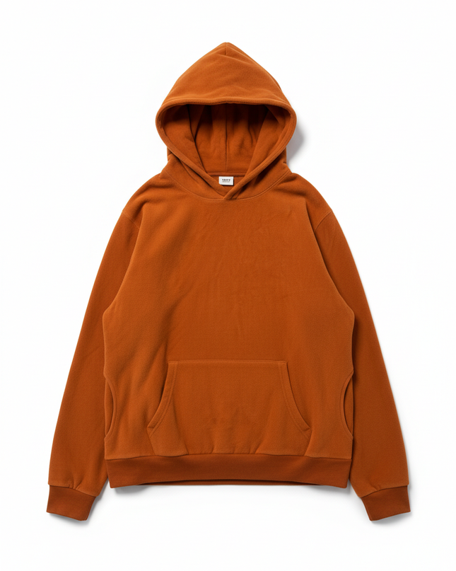 Celio Vibrant Orange Fleece Pullover Hoodie