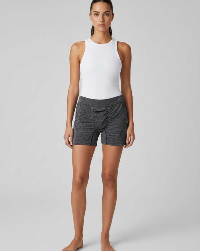Lululemon Dark Grey Heather Seamless Tight Athletic Shorts
