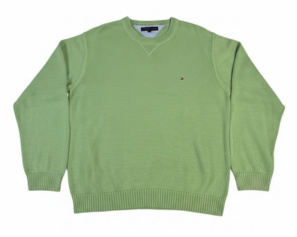 Tommy Hilfiger Classic Green Crewneck Knit Sweater