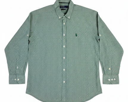 Polo Ralph Lauren Green Gingham Slim Fit Shirt