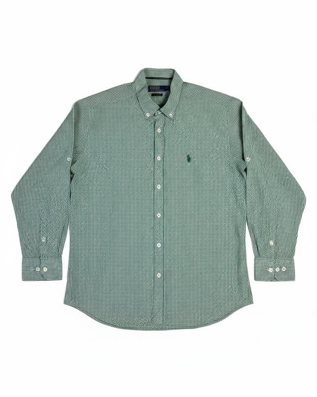 Polo Ralph Lauren Green Gingham Slim Fit Shirt