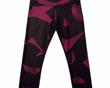 Lululemon Abstract Graphic Purple Cropped Athletic Leggings