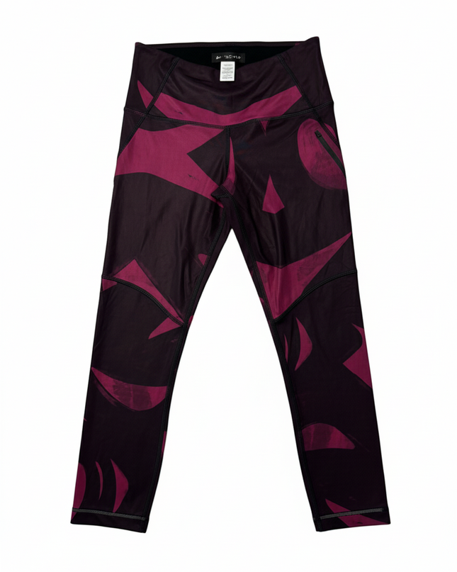 Lululemon Abstract Graphic Purple Cropped Athletic Leggings