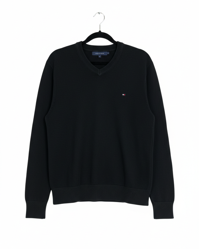 Tommy Hilfiger Black Premium Cotton Crewneck Sweater