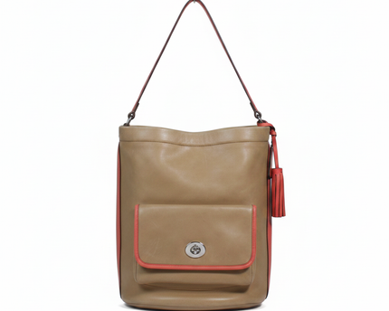 Coach Tan Leather Legacy Penny Pocket Hobo Bag