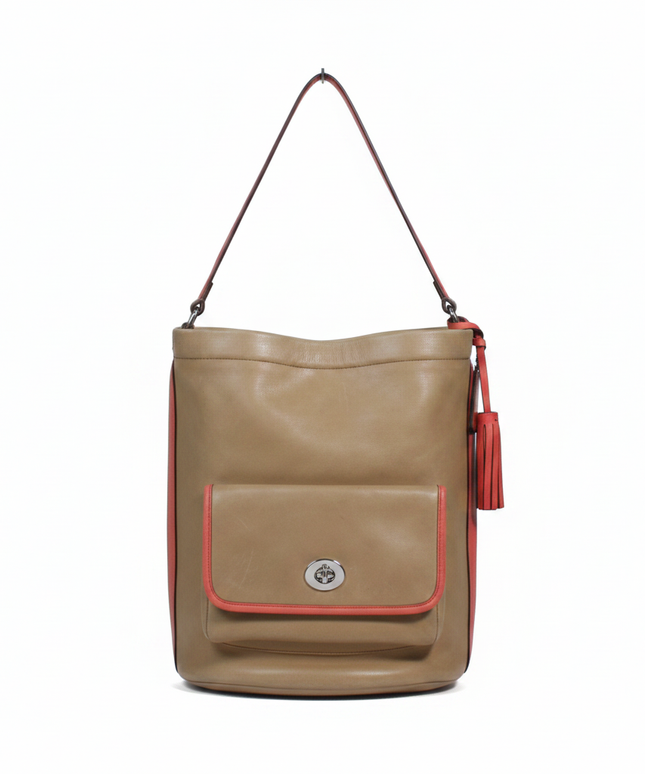 Coach Tan Leather Legacy Penny Pocket Hobo Bag