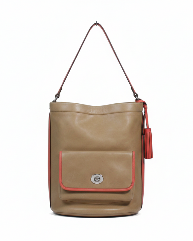 Coach Tan Leather Legacy Penny Pocket Hobo Bag