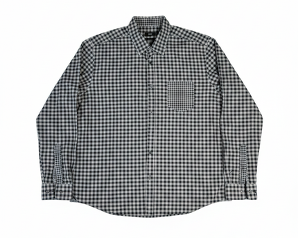 Boss Grey/Black Checkered Regular Fit Shirt