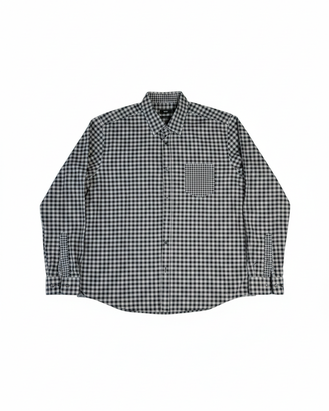 Boss Grey/Black Checkered Regular Fit Shirt