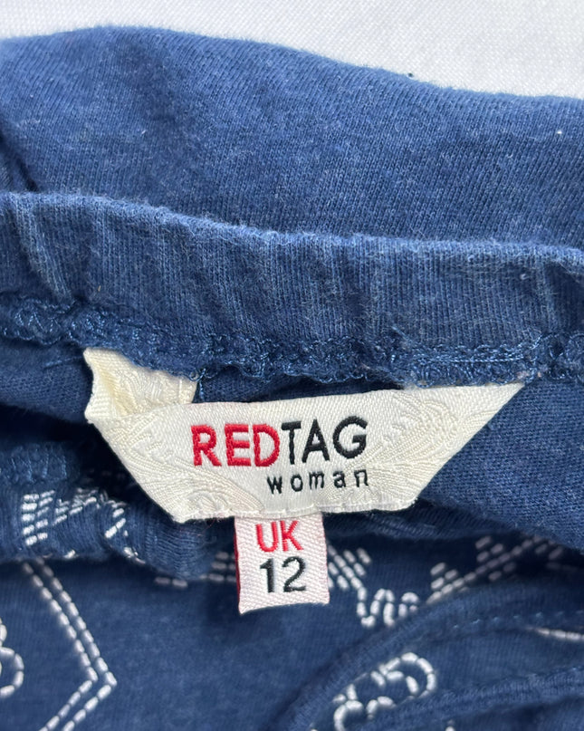 REDTAG Blue Embroidered Boho Blouse