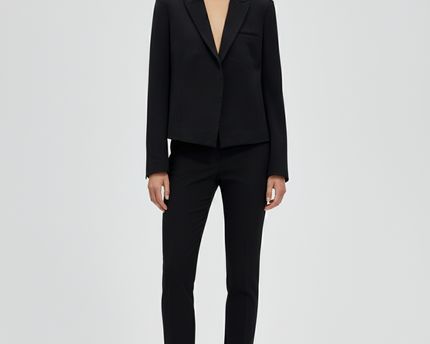 Zara Black Cropped Tailored Blazer