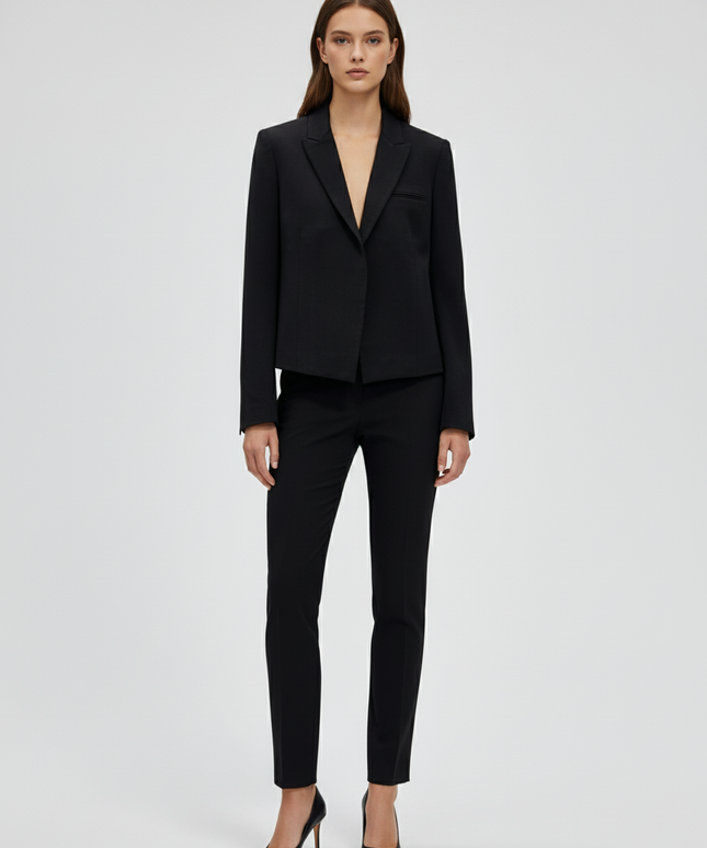Zara Black Cropped Tailored Blazer