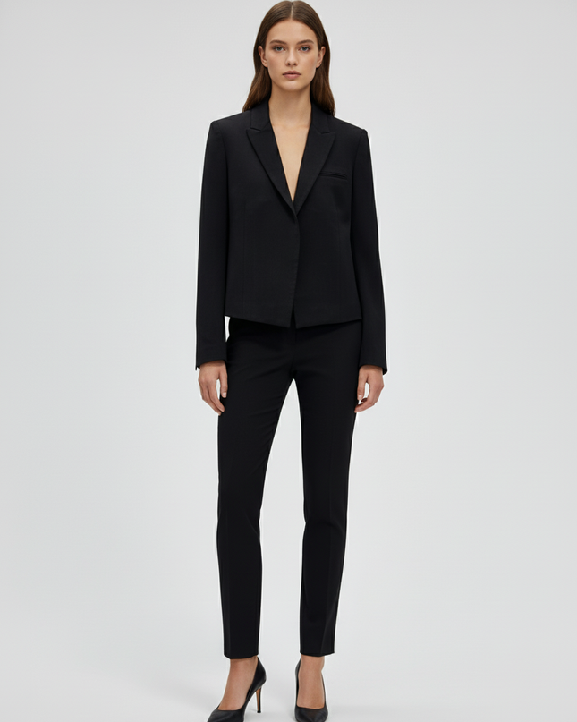 Zara Black Cropped Tailored Blazer