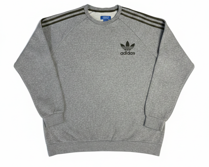 Adidas Grey Trefoil Crewneck Sweatshirt