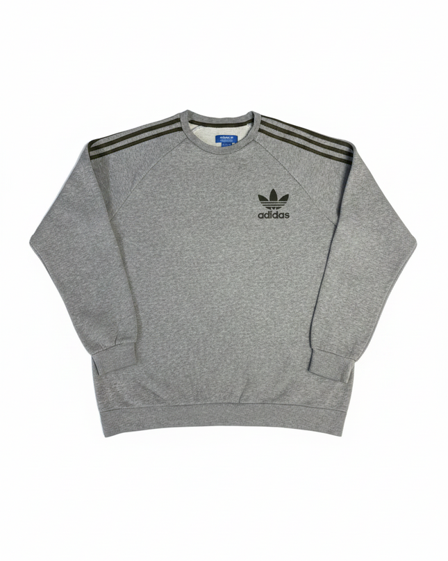 Adidas Grey Trefoil Crewneck Sweatshirt