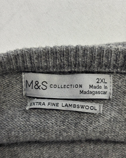 M&S Collection Grey Extra Fine Lambswool Sweater