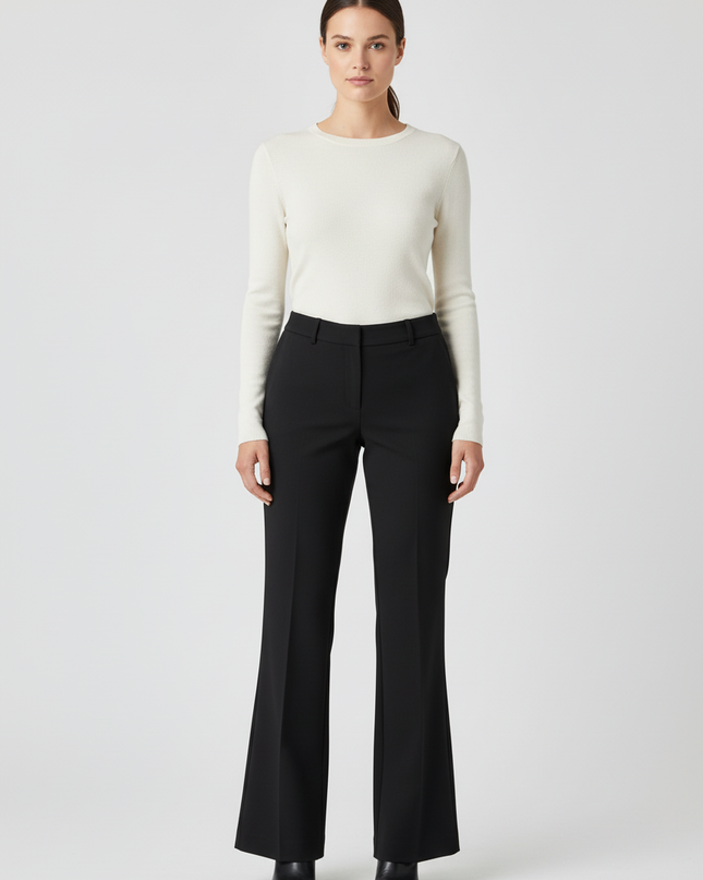 Calvin Klein Black Curvy Fit Professional Trousers