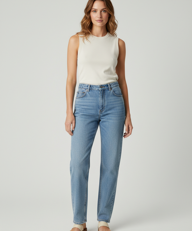 Northern Reflections Vintage High-Waisted Blue Jeans
