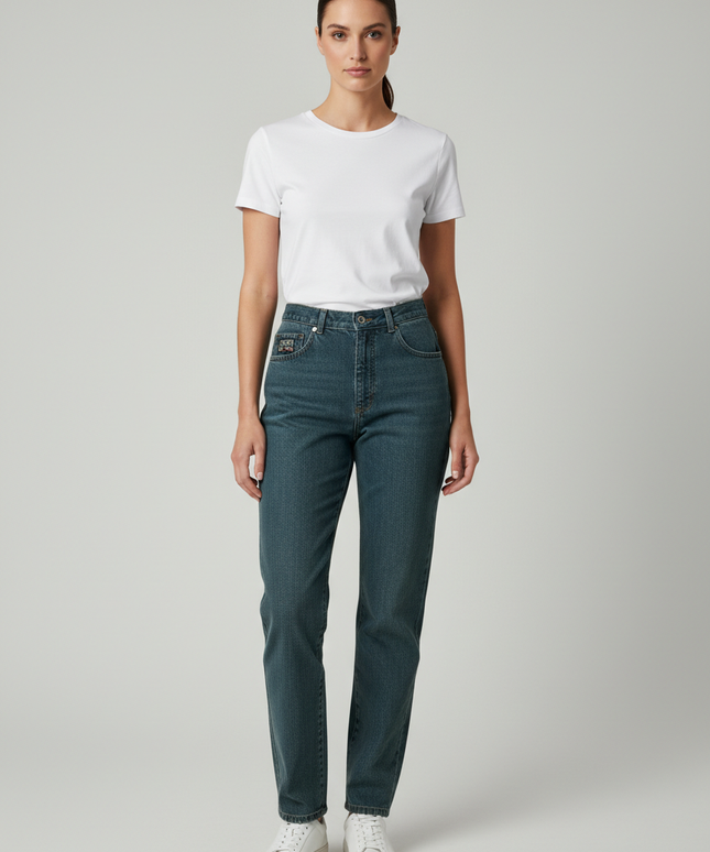 Cobra Jeans Blue Vintage High-Waisted Tapered Denim