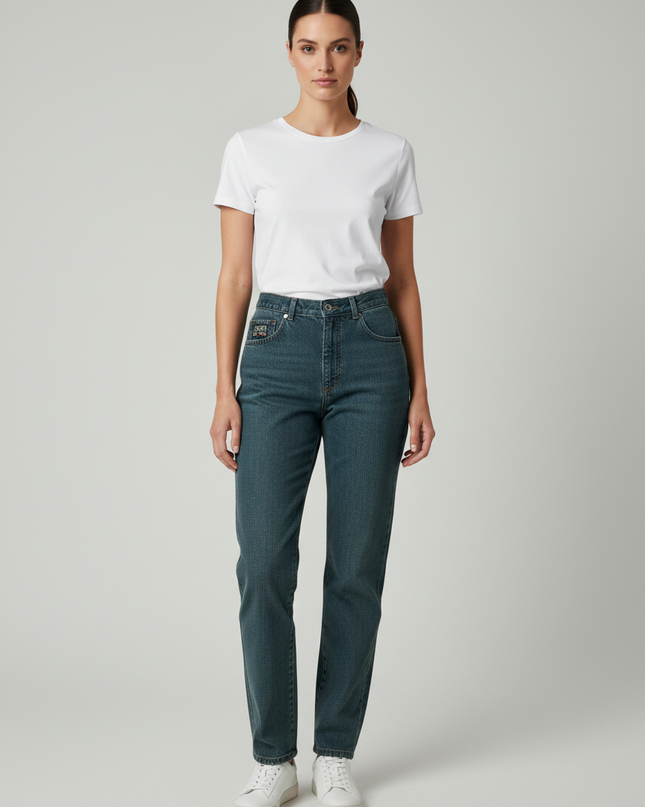 Cobra Jeans Blue Vintage High-Waisted Tapered Denim