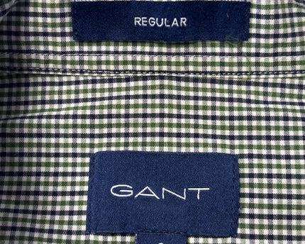 GANT Green Checkered Regular Fit Button-Down Shirt