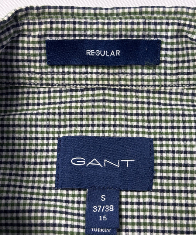 GANT Green Checkered Regular Fit Button-Down Shirt