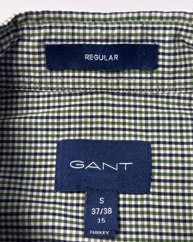 GANT Green Checkered Regular Fit Button-Down Shirt