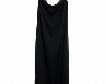 TRENDYOL Black Cowl Neck Slip Midi Dress