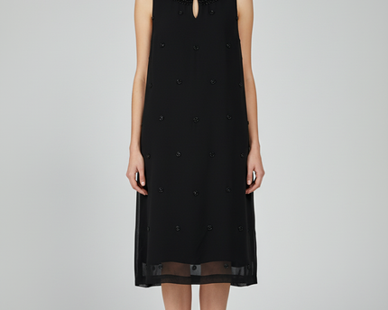 The Collection Debenhams Black Embellished Sleeveless Shift Dress