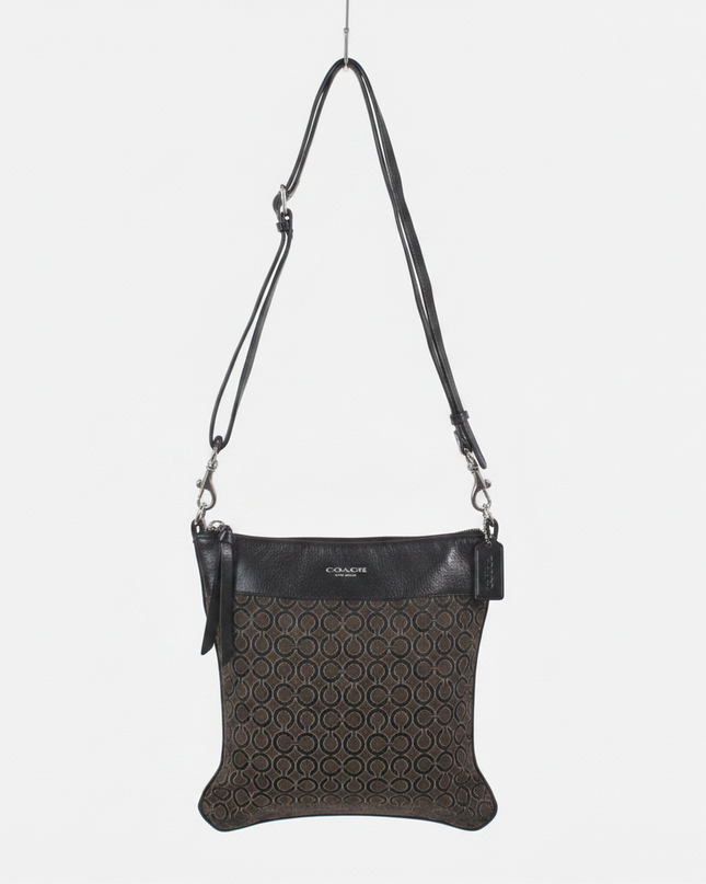 Coach Brown Signature Pattern Crossbody Bag