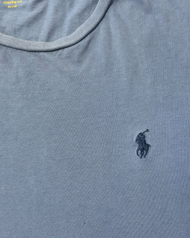 Ralph Lauren Blue Custom Fit Crewneck T-Shirt