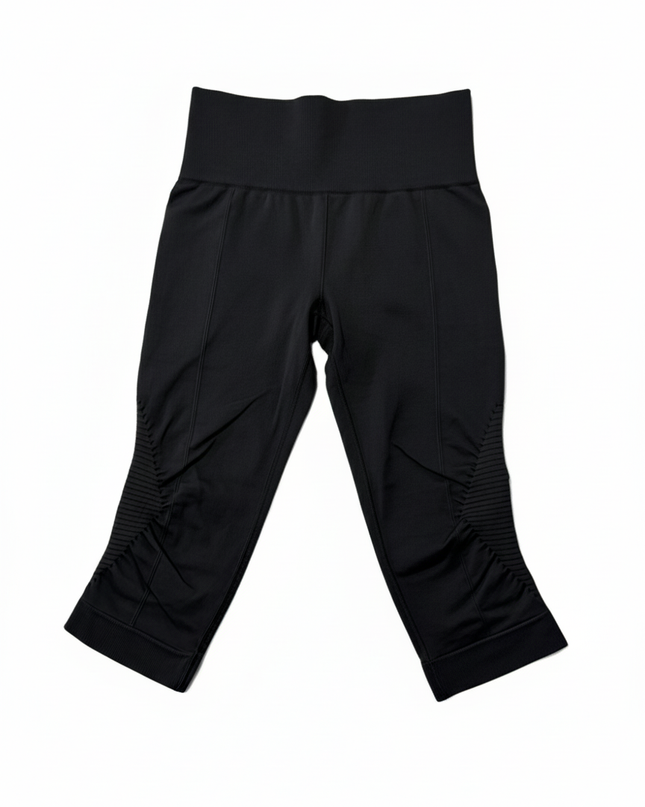 Lululemon Black High-Waisted Ribbed Capri Leggings
