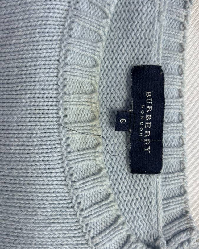 Burberry London Light Blue Crewneck Knit Sweater