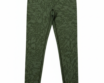 Gymshark Seamless High-Waisted Animal Jacquard Olive Green Leggings