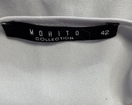 MOHITO Grey V-Neck with Zip Detail Blouse