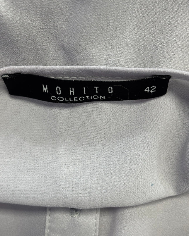 MOHITO Grey V-Neck with Zip Detail Blouse