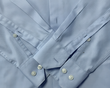 Calvin Klein Light Blue Fitted Cotton Dress Shirt