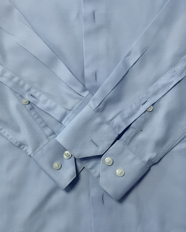 Calvin Klein Light Blue Fitted Cotton Dress Shirt