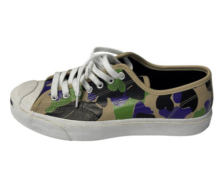 Converse Jack Purcell Multicolor Camo Heart Print Leather Sneakers