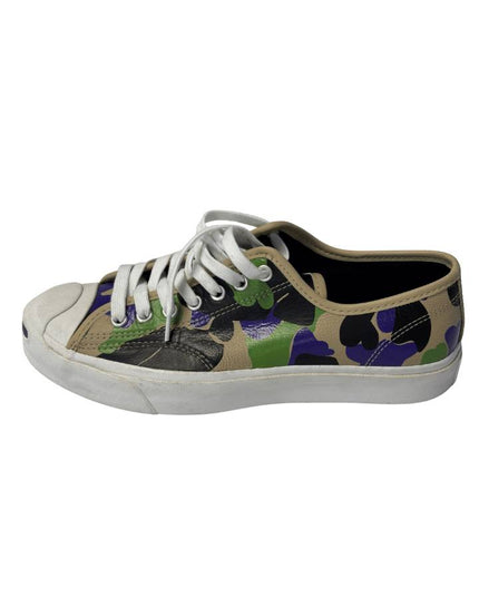 Converse Jack Purcell Multicolor Camo Heart Print Leather Sneakers