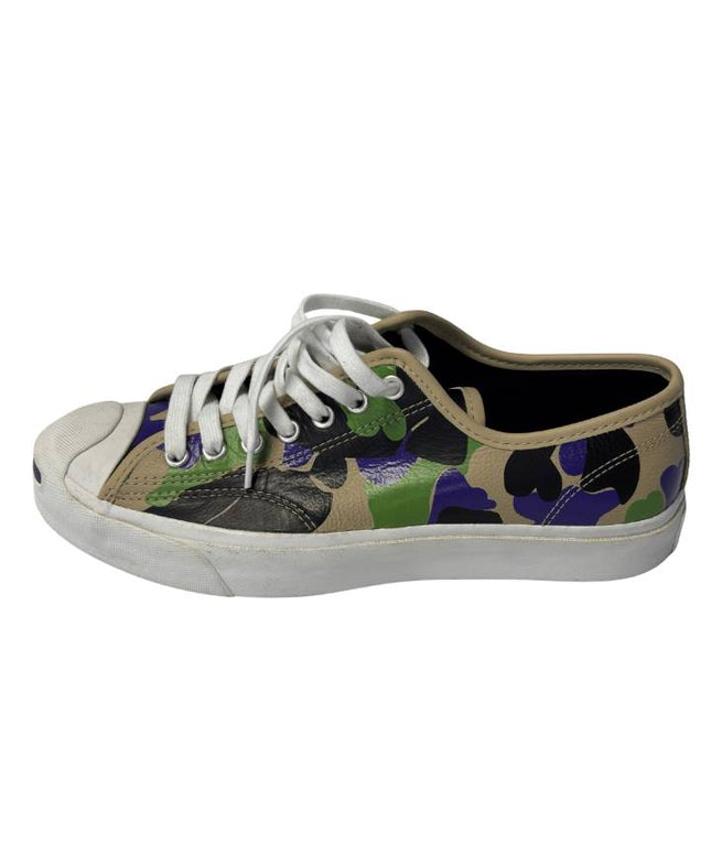 Converse Jack Purcell Multicolor Camo Heart Print Leather Sneakers